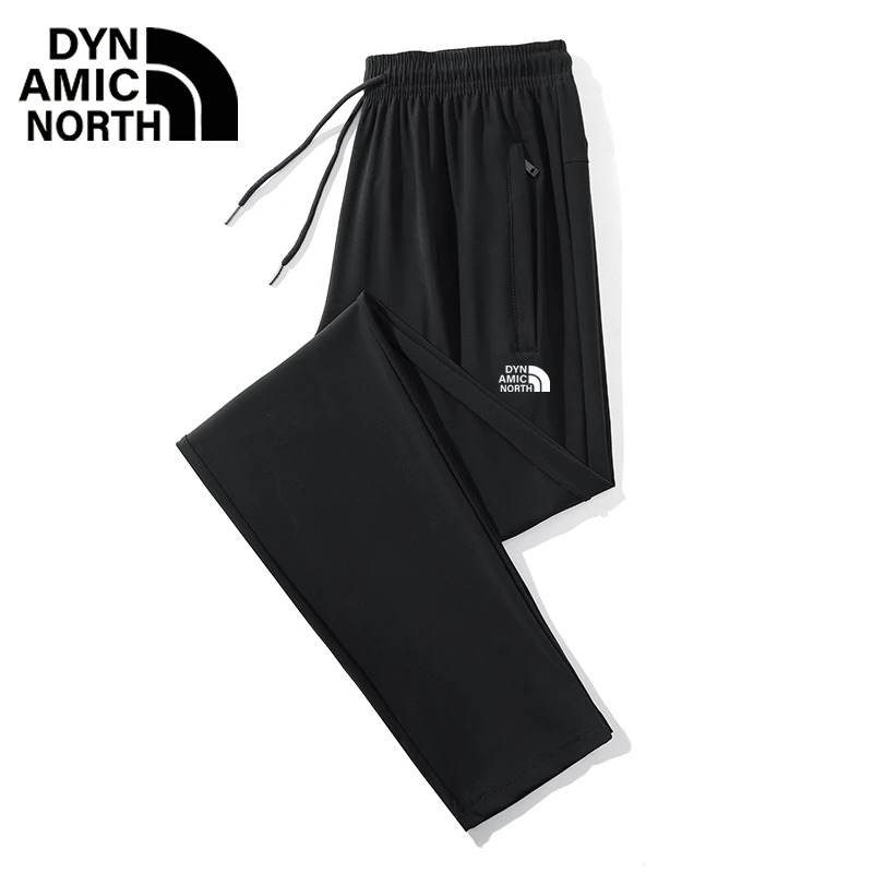 动感北面冰丝长裤夏季薄款弹力透气户外直筒百搭休闲裤冰丝长裤