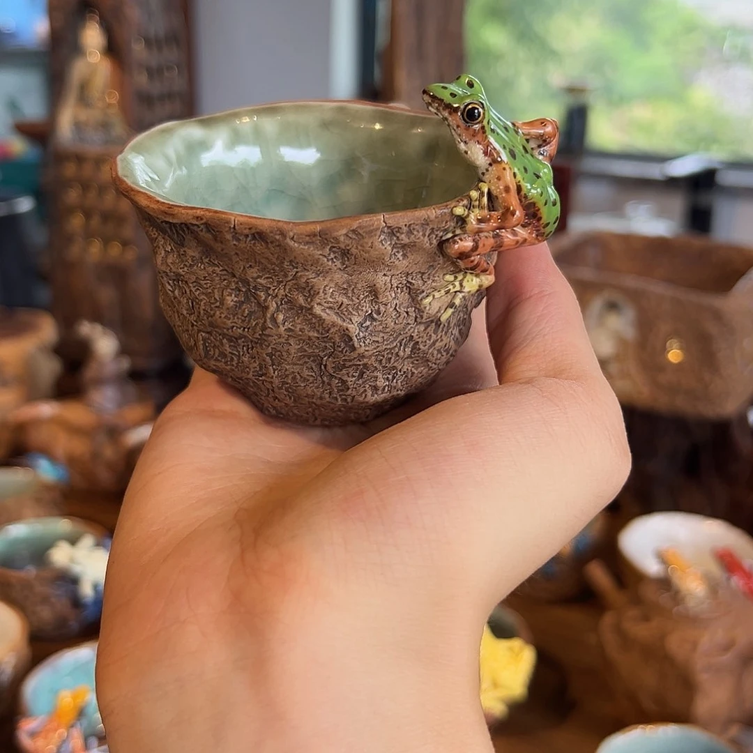 海*青蛙杯一物一件主人杯刘镇光作品