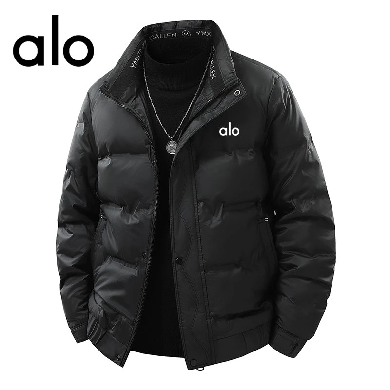 alo羽绒服外套鸭绒外套防风立领男士羽绒外套80绒2025新款羽绒服