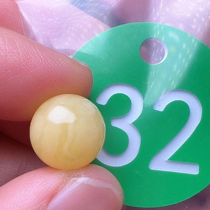 蜜蜡裸石未镶嵌花粉11.6m m