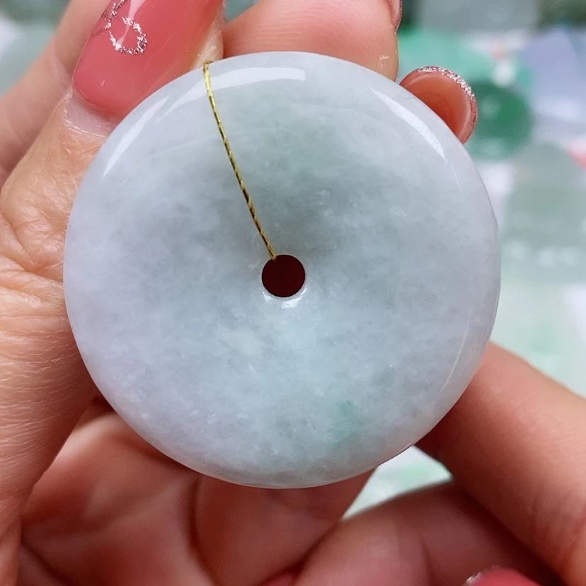 【闪购商品】翡翠颈饰未镶嵌天然翡翠A货平安扣