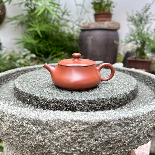 【闪购商品】超薄胎 汉瓦 150cc-170cc左右 纯料朱泥全手工手拉壶