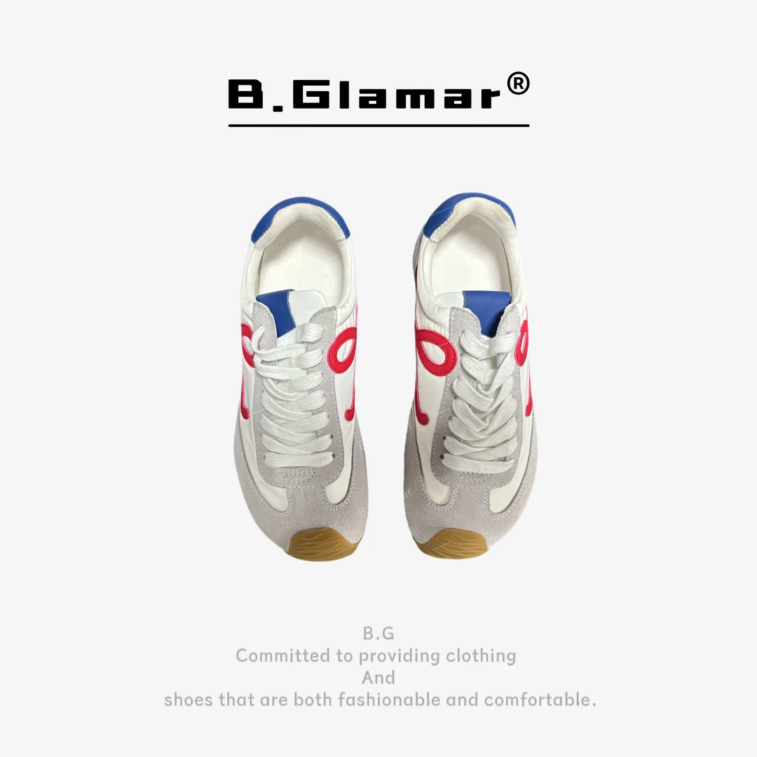 B.Glamar ｜【复古德训】经典歪头平底低帮 G8093