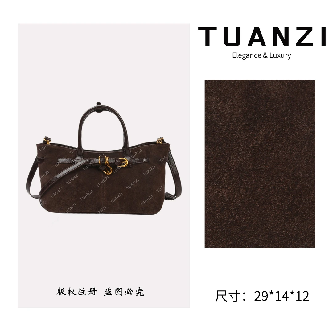 TUANZI『高端玩家』秋冬新款原创小众手提腋下包 SKL-5809-咖啡色