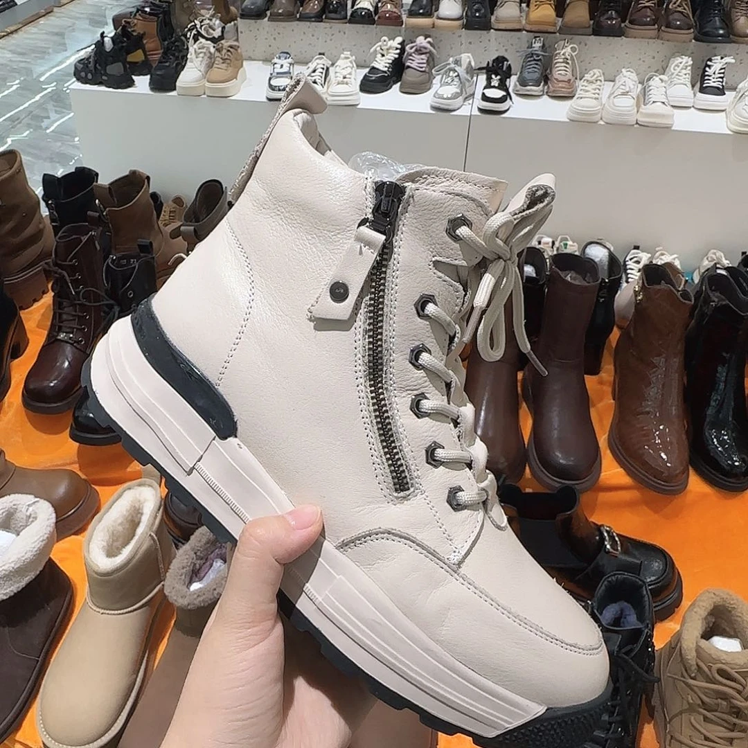 830-2白色40羊毛靴短靴