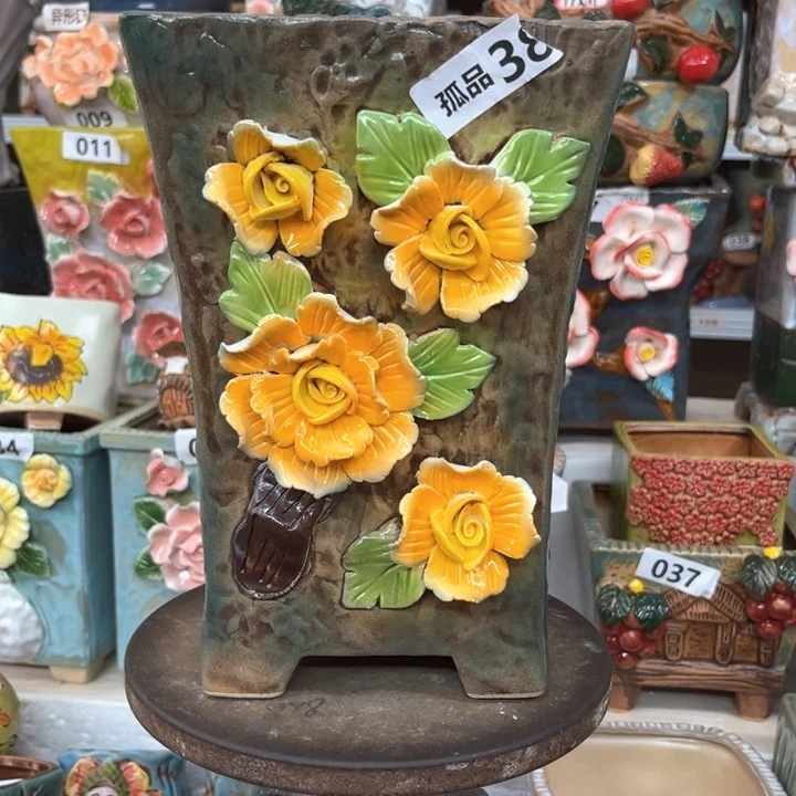 紫砂花盆粗陶材质多肉花盆