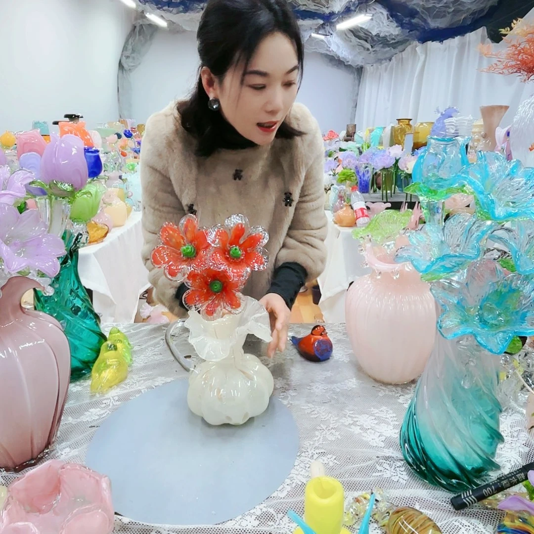 福利不退不换琉璃花瓶艺术品