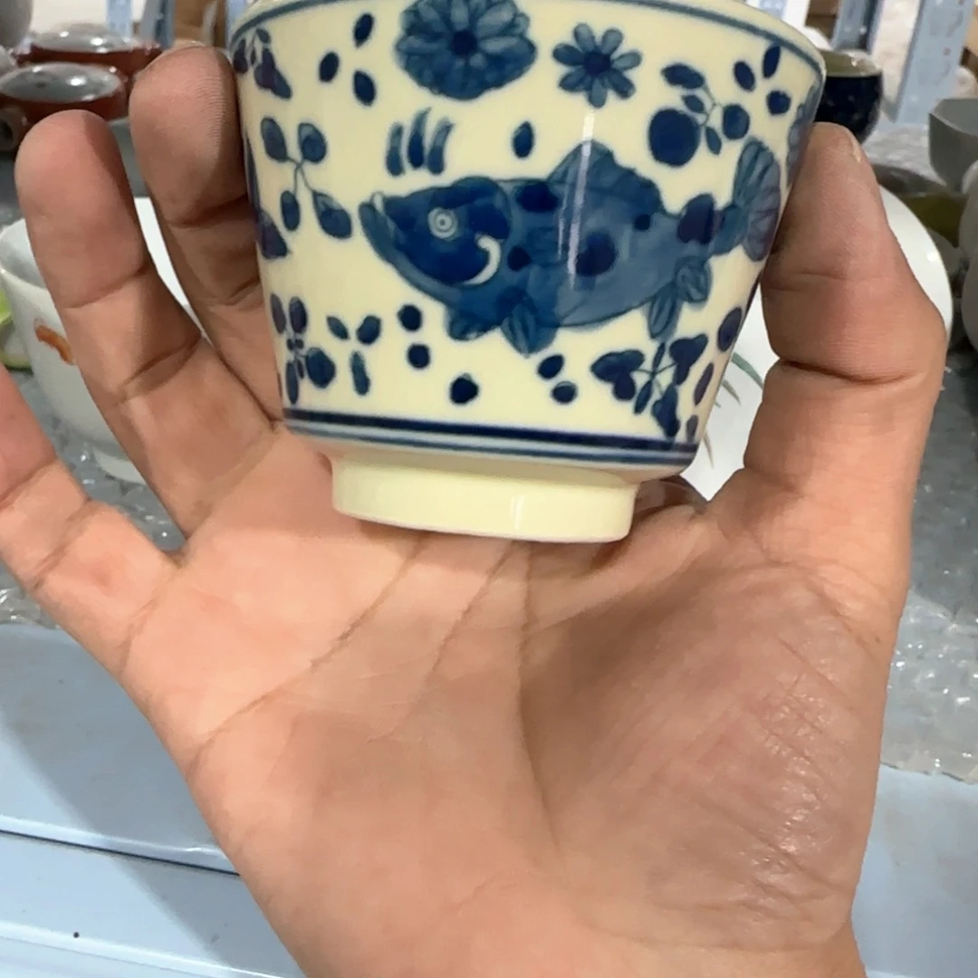 瓷片摆件手绘瓷器处理
