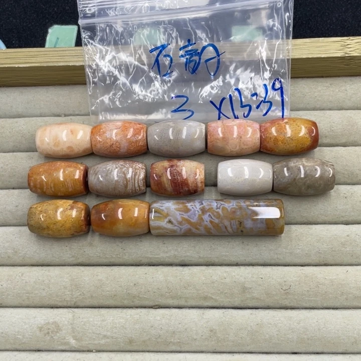 石***韵颈饰合金硅化珊瑚（珊瑚玉）