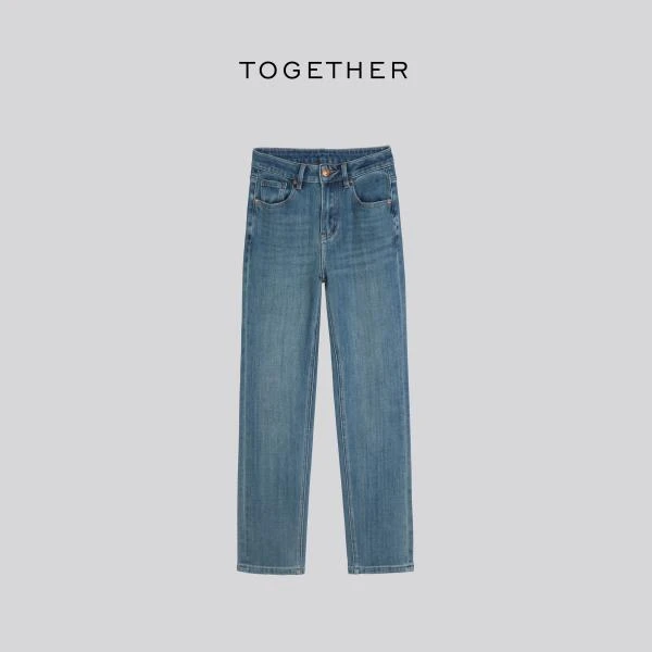 【Together】赫莲 · 夏款九分净版四面弹烟管直筒牛仔裤L2070/2001