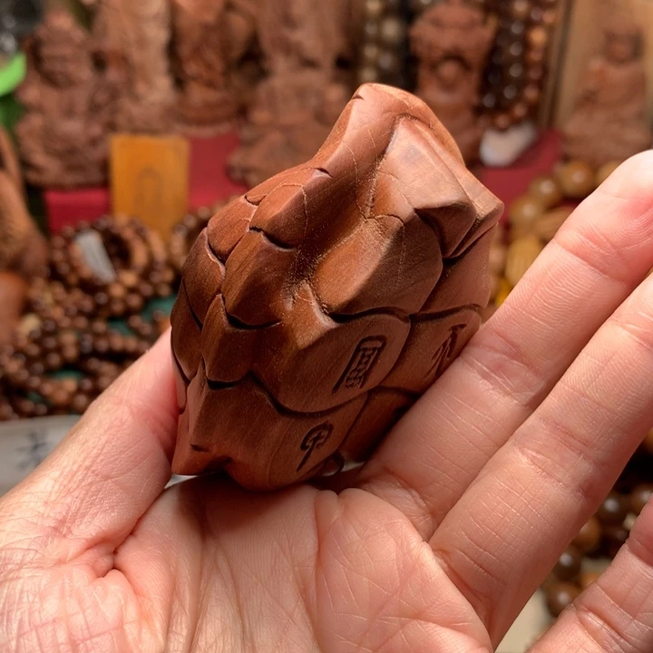 檀香木把件老山檀富甲瑕疵
