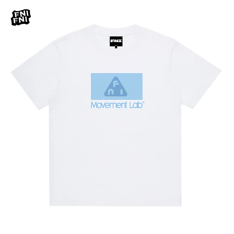 FNI黑标（条纹三角）重磅纯棉男女同款t恤美式圆领短袖夏季新款胶浆