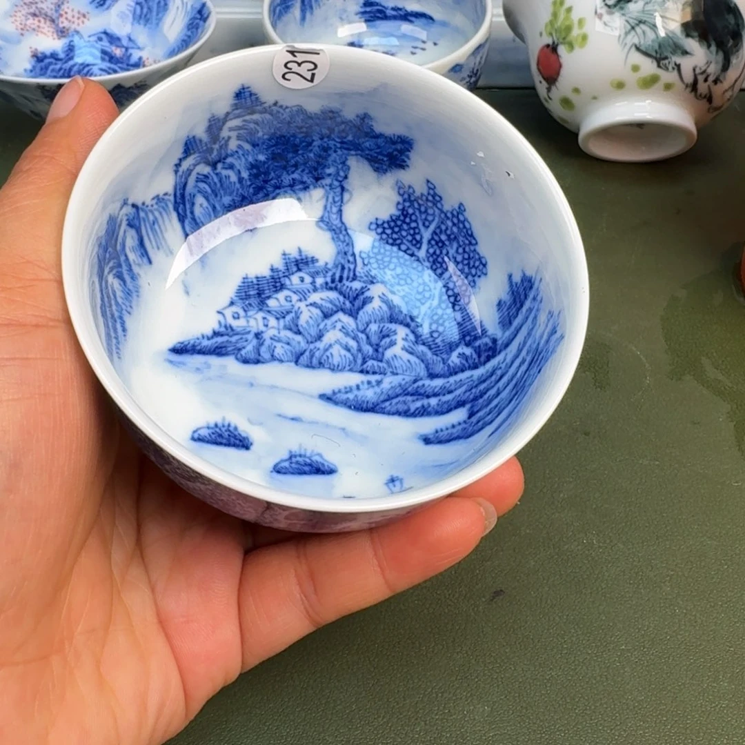 瓷景德镇纯手绘茶具圆圆231