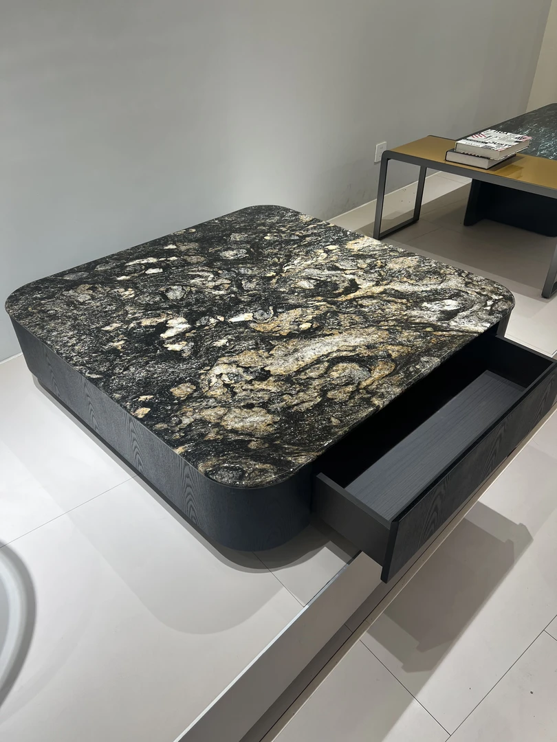 璀璨星河奢石茶几方形家用客厅收纳抽屉设计师茶几
