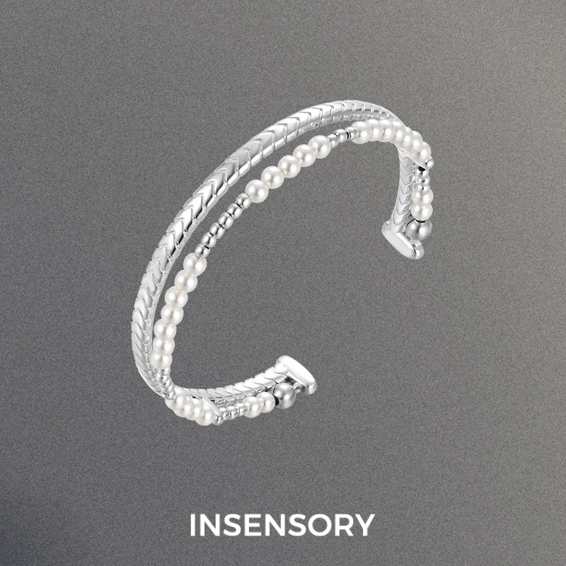 INSENSORY 湖影双层细手镯 轻奢小众高级串珠高级感设计感度假