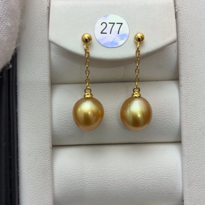 银S925镶嵌海水珍珠耳饰