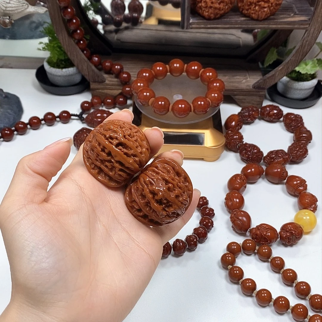 橄榄核把件J***y四座楼狮子头