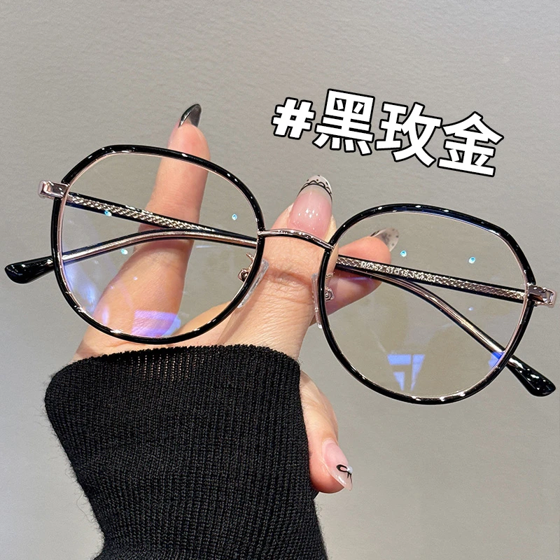 时髦素颜近视眼镜女可配度数大框显瘦气质显白-M2362