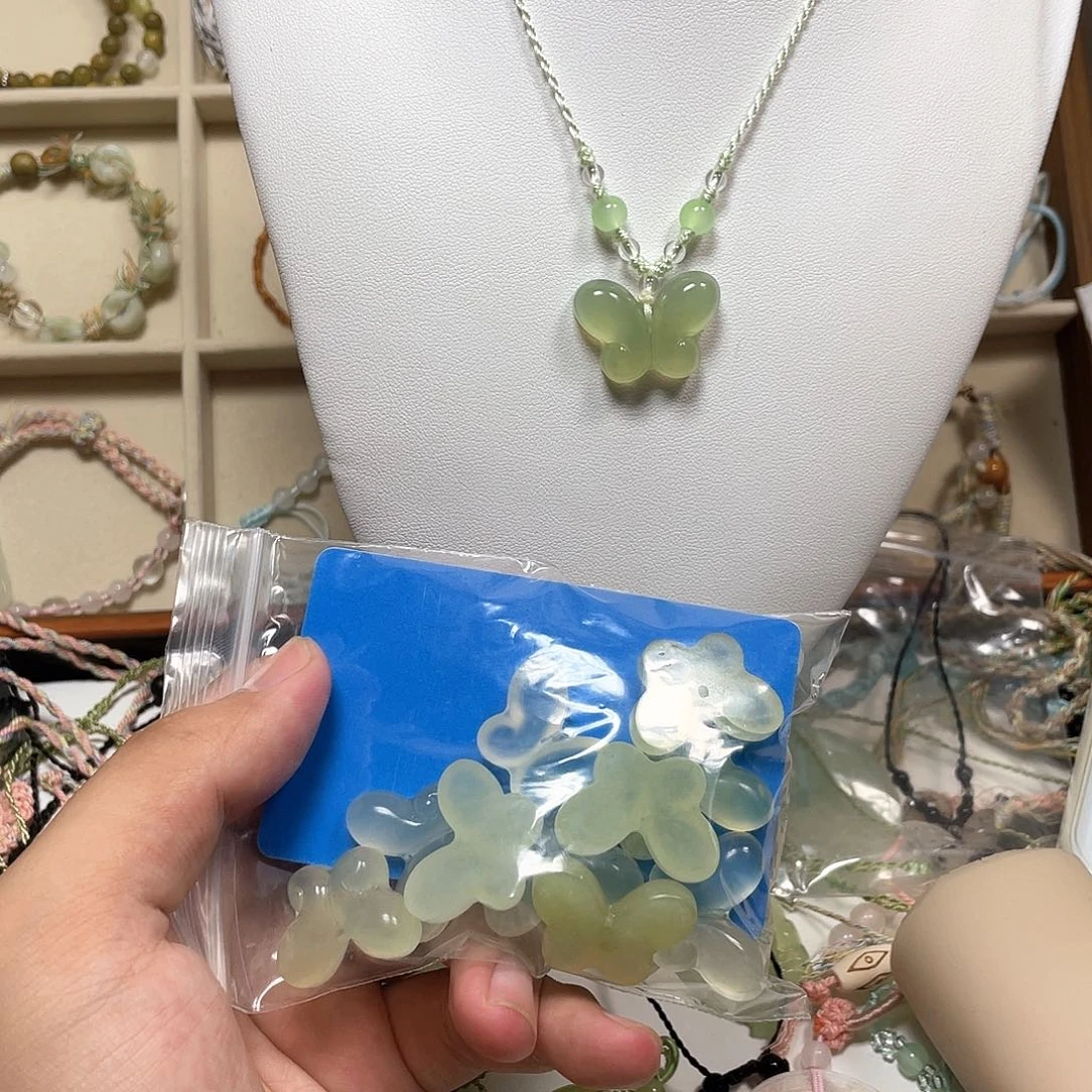 合金蛇纹石玉手链