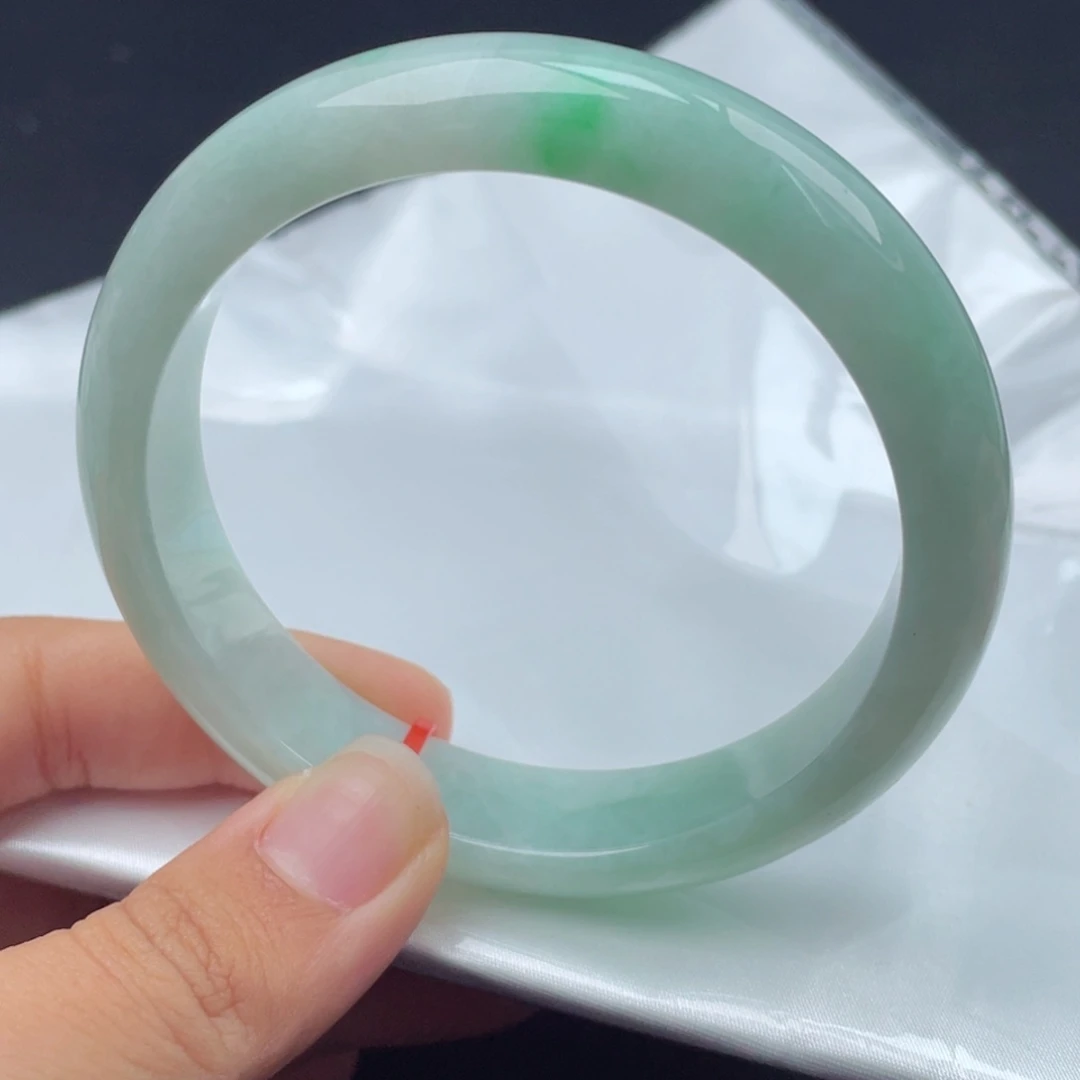 停***云翡翠手镯未镶嵌5960正圈