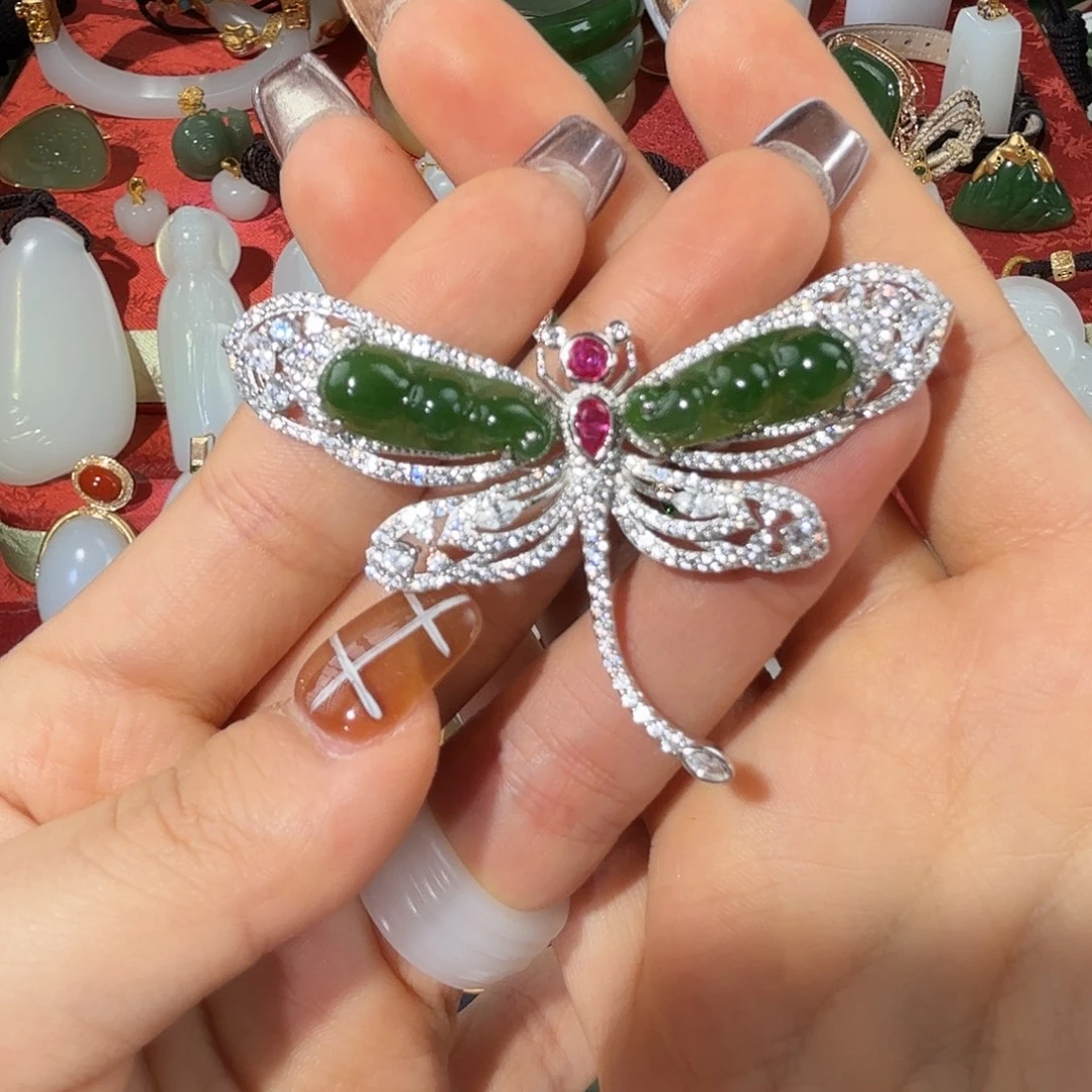 和田玉银S925镶嵌颈饰