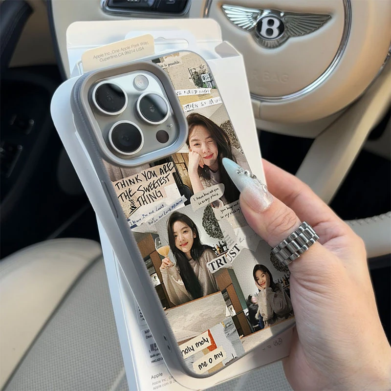 酒杯章若楠适用苹果16p/15手机壳iPhone14promax13荔枝纹12软壳11