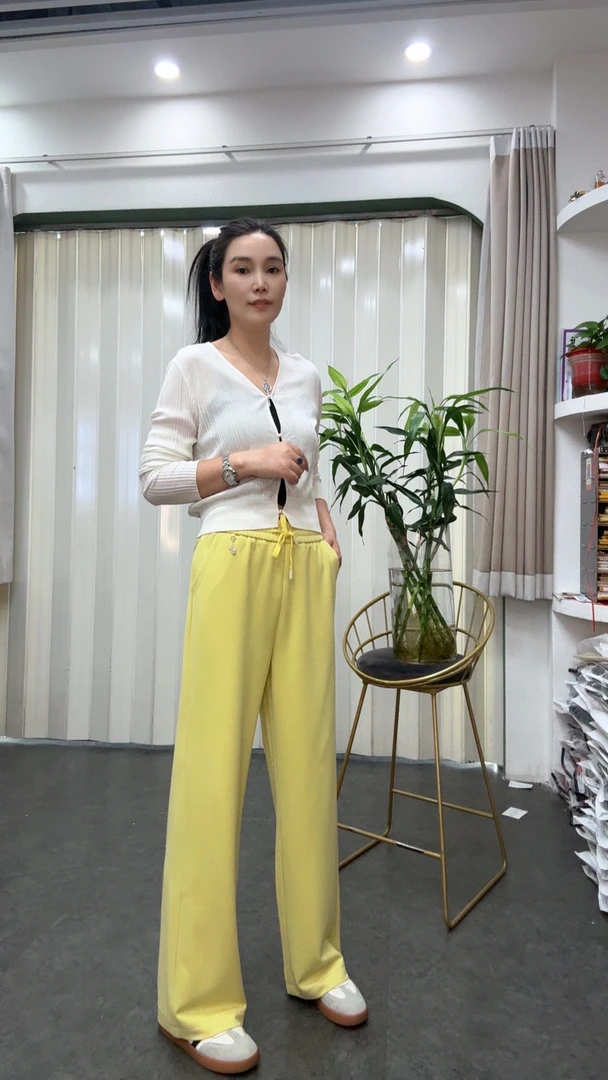 2025夏季新款2506#高腰时尚百搭修身显瘦气质直筒裤