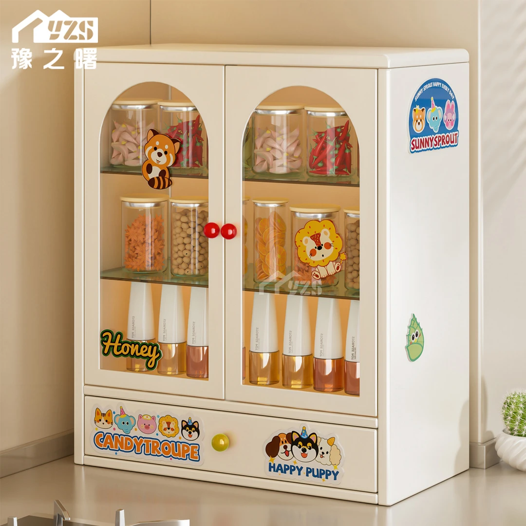 豫之曙厨房调料防尘防油烟收纳置物柜储物柜多功能多层收纳置物柜