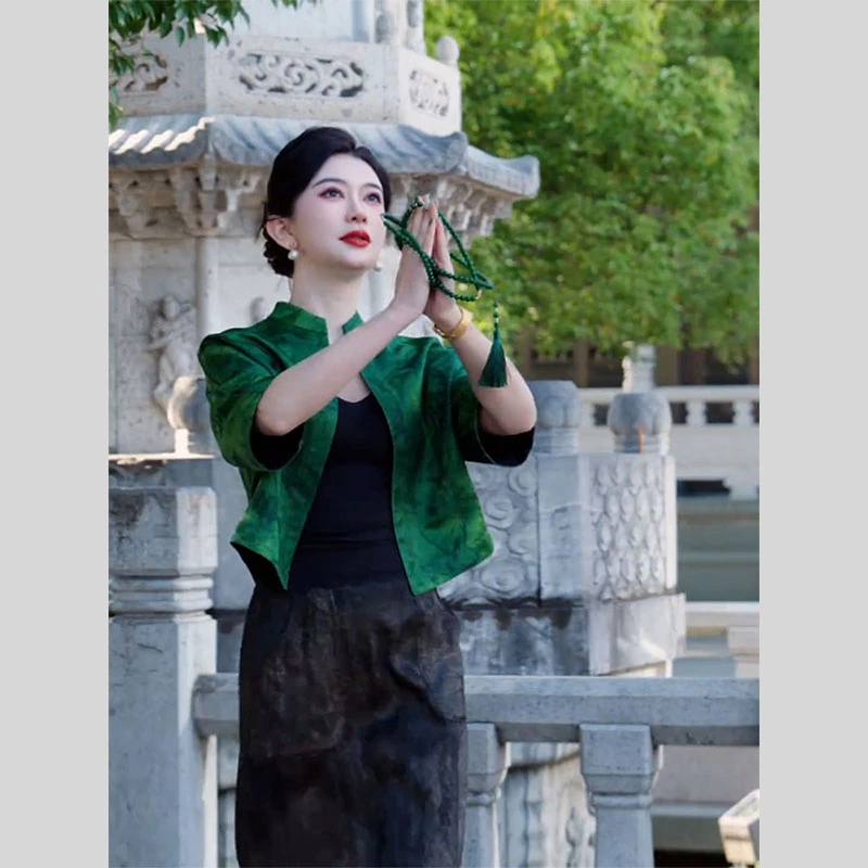 新中式中国风年轻款盘扣改良唐装衬衫外套女老钱风松弛感女装贵气