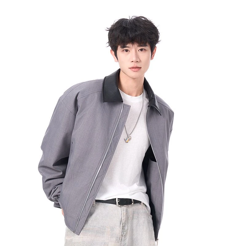 ZMOH休闲美式保暖外套男士时尚春秋翻领商务潮流简约百搭秋冬