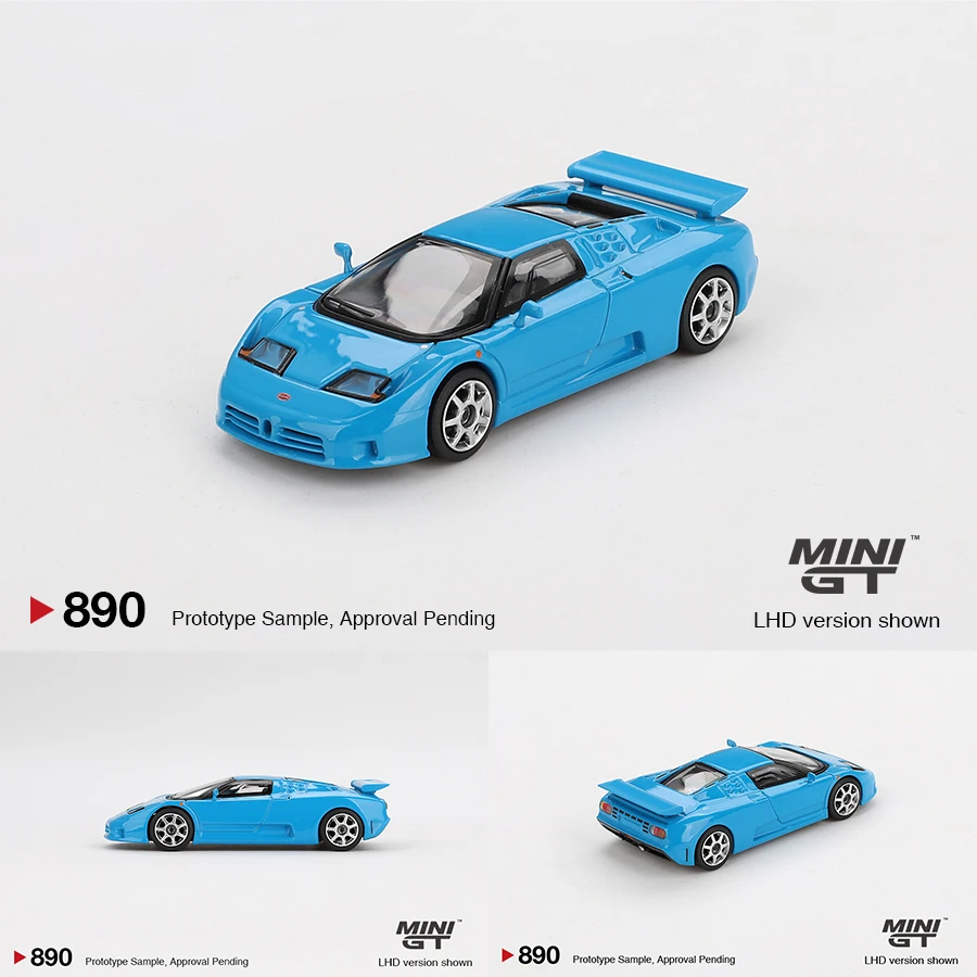 minigt合金车模1:64布加迪EB110 Super Sport布加迪蓝跑车模型890
