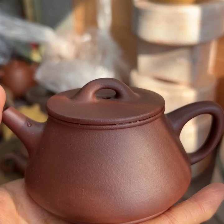 茶壶紫砂紫泥瓦瓢150cc
