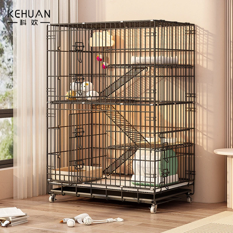 猫笼子宠物别墅一体猫屋舍空笼家用室内猫砂盆猫窝不占地猫狗围栏