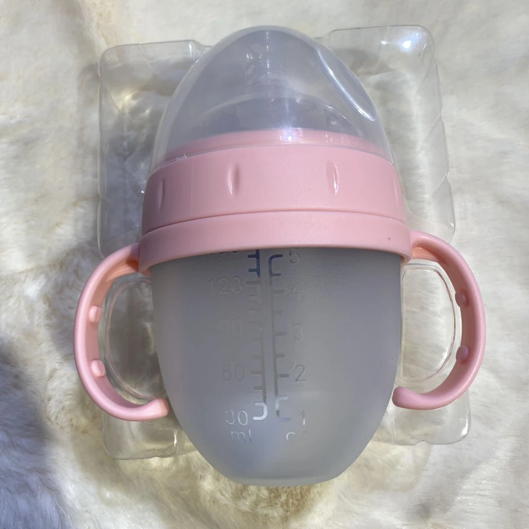 硅胶防抢带手柄奶瓶（不退不换）