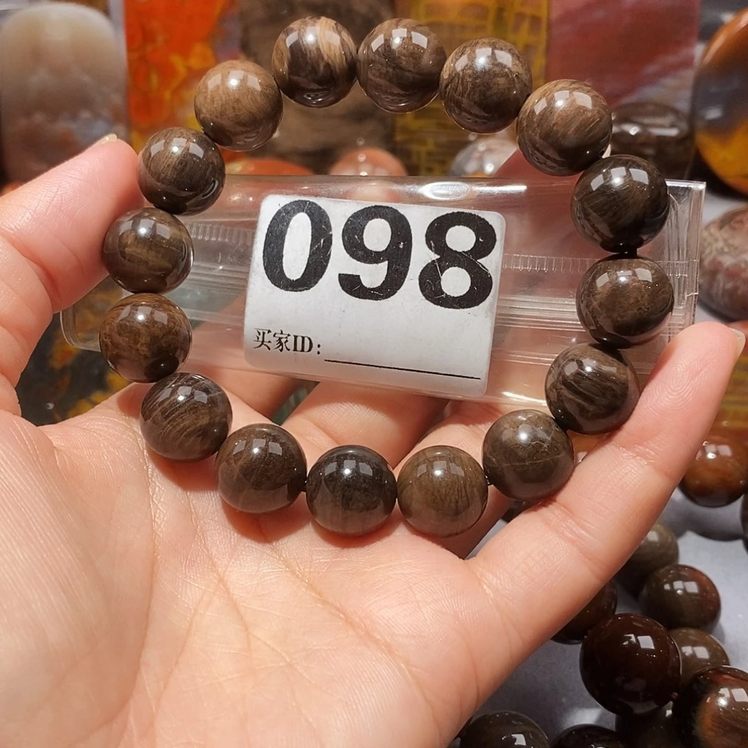 硅化玉天然北票硅化玉手串未镶嵌