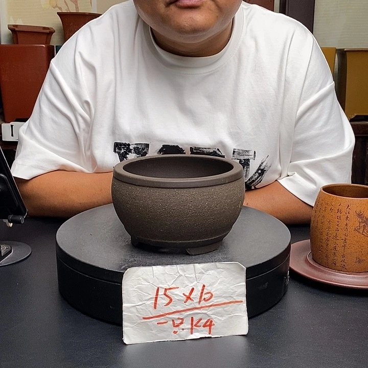 紫砂花盆货号一只KK4