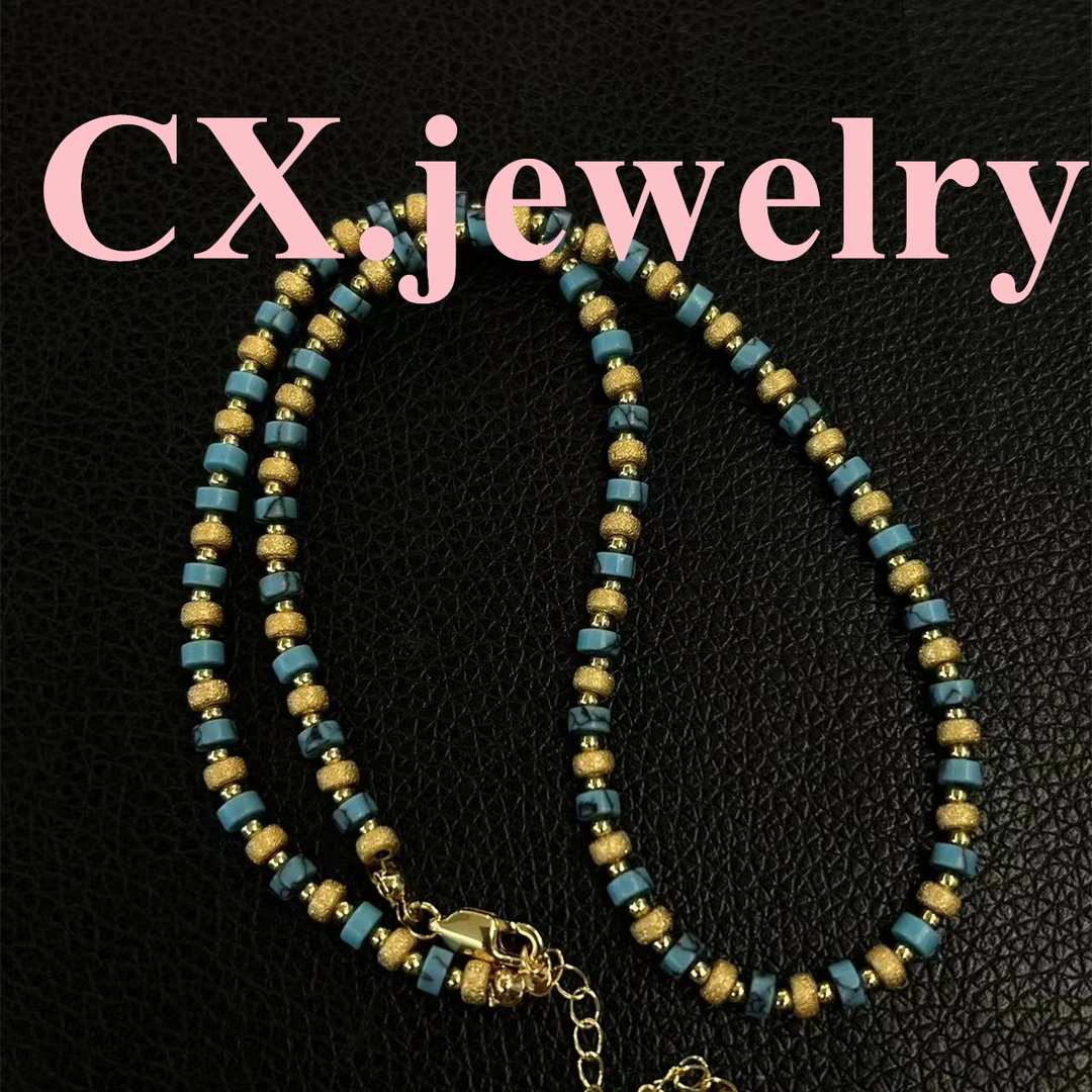 铜合金项链 黄蓝大自然项链 3054