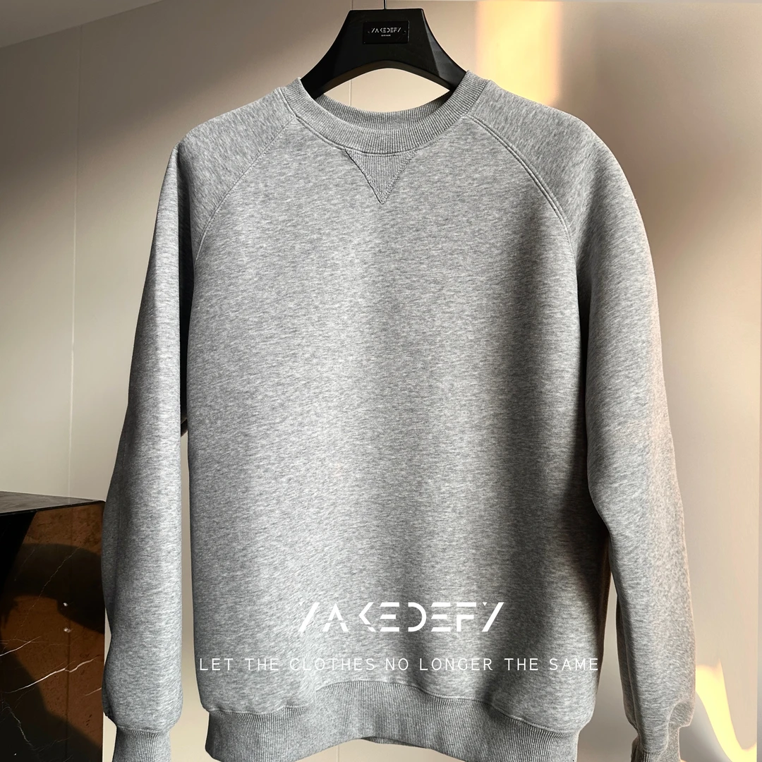 YAKEDEFY | 立体剪裁结构插肩袖 时装百搭松弛质感百搭套头卫衣