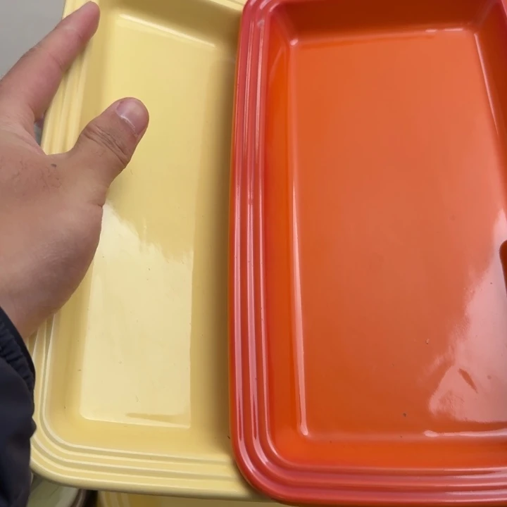 福利微瑕2个长鱼盘