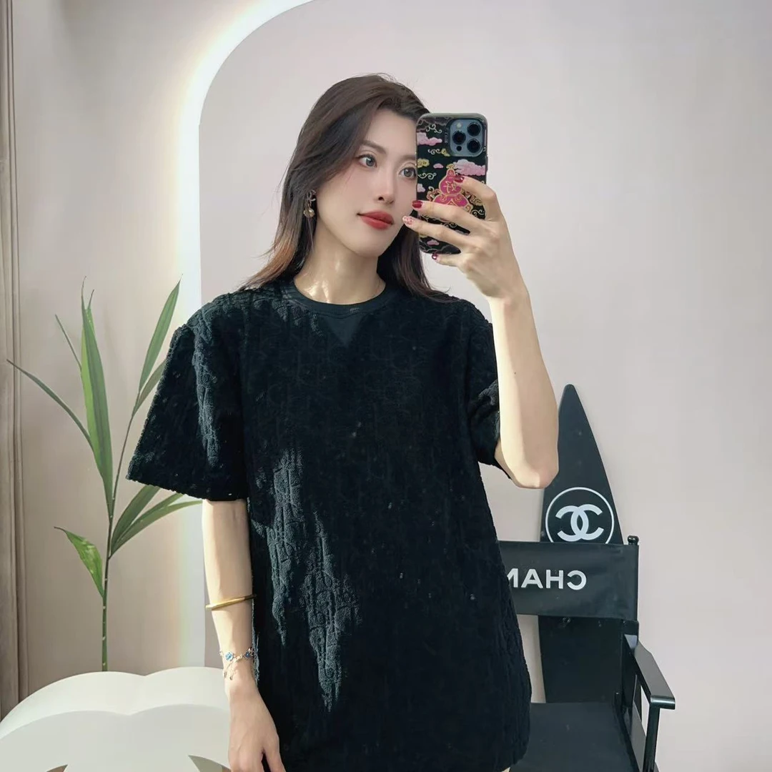 95新 DIOR/迪奥 麦殿/棉质短袖s码黑色/250121ZHZLZ01