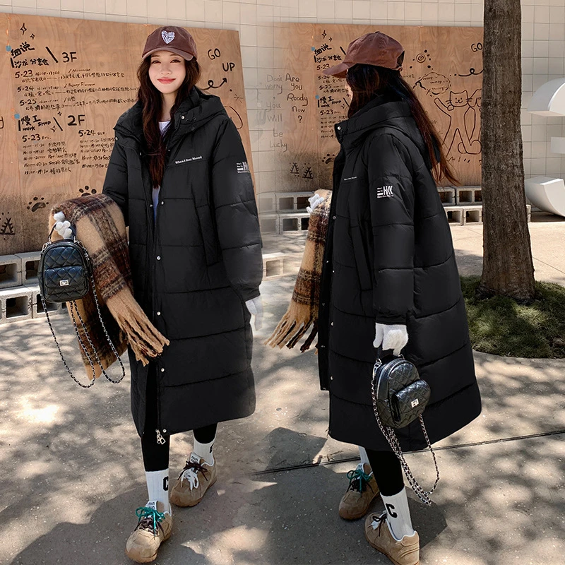 宽松型冬季新款2025羽绒棉衣棉服女长款过膝到韩版棉袄加厚保暖宽