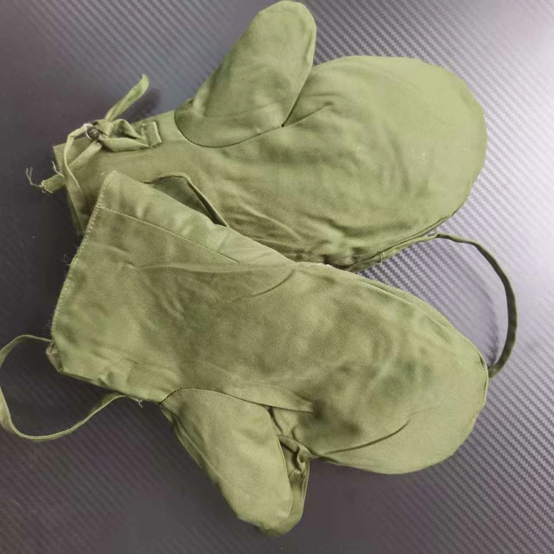 78棉手套 三指手套绿色加厚保暖