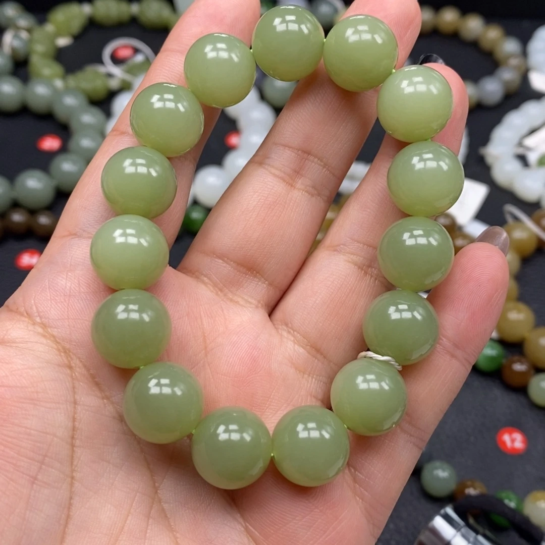 和田玉未镶嵌手链14