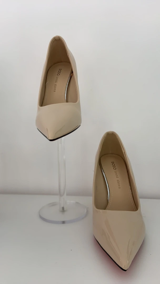 气质尖头优雅套筒浅口单鞋女士印染细跟高跟鞋通用