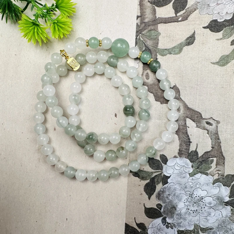 Z13石英质玉手链 简约大气新中式 古风