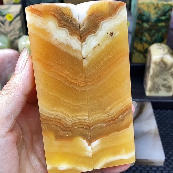 印石青田石印尼石头