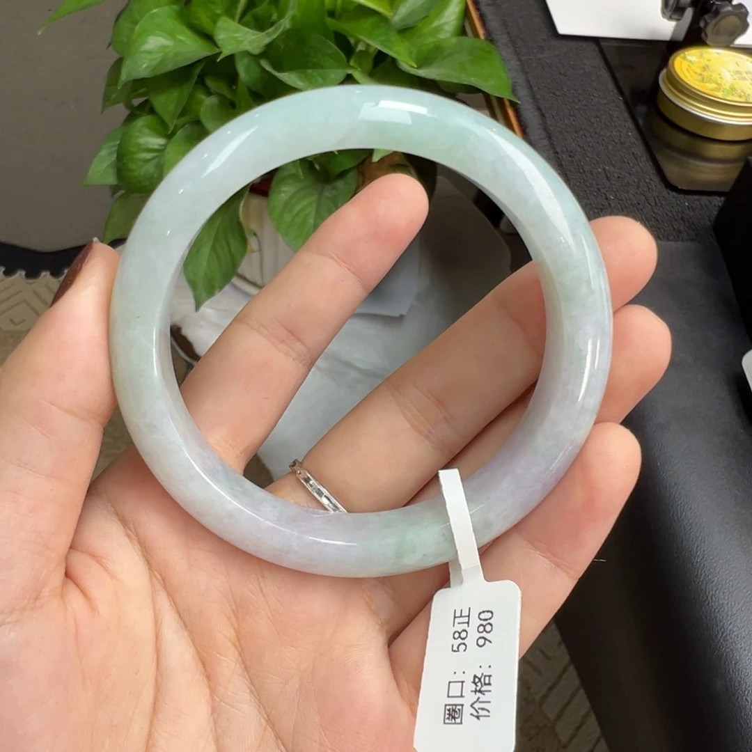 翡翠未镶嵌手镯15号58正