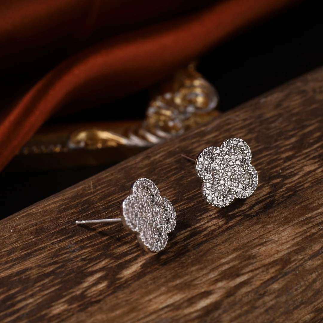 铜合金合成锆石耳饰 KindGem CL34XYWC-21693 时尚气质女耳环