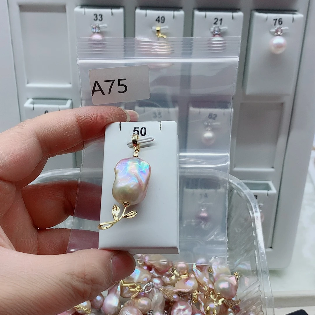 吊坠(不含链)淡水珍珠合金