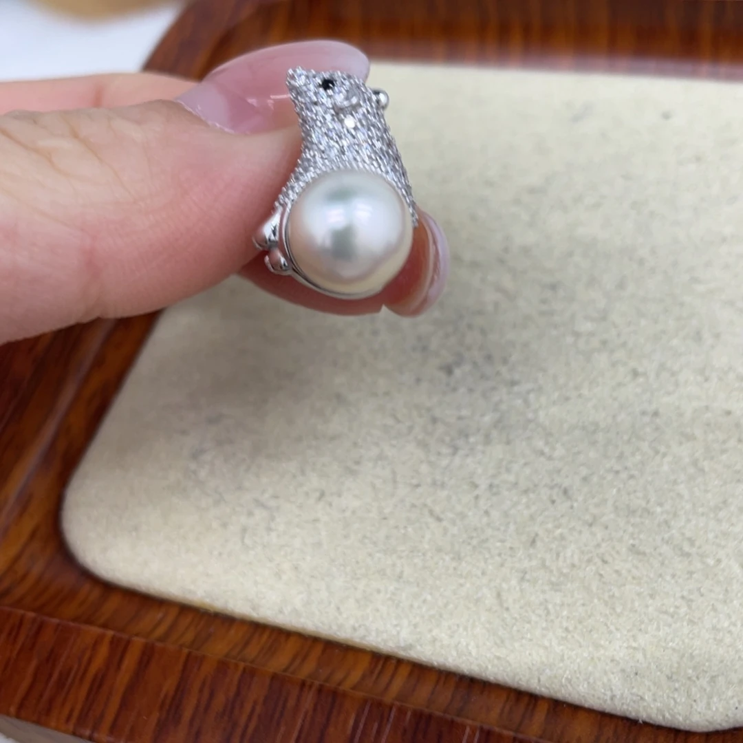 海水珍珠银S925镶嵌颈饰